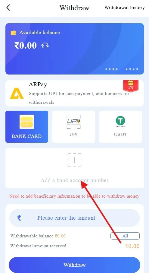Add a bank account